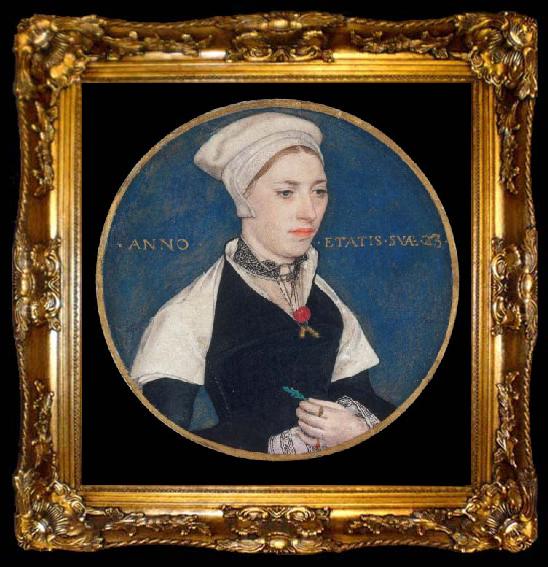 framed  Hans holbein the younger Jane Small,, ta009-2